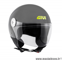 Casque jet Givi 10.7 Mini J-Solid Glossy Grey (gris Nardo) taille XL 61 cm * Déstockage !