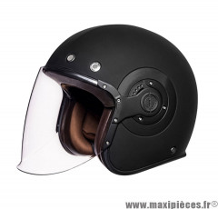 Casque jet SMK Retro noir mat taille S 55-56 cm homologué * Déstockage !