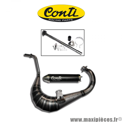 Pot d’échappement Conti black street chr V7 pour 50 à boîte derbi gpr nude 2004/2010, Aprilia rs 50cc 2006/2010 *Déstockage !