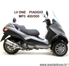 Pot d'échappement Leovince SBK LV One inox pour moto Piaggio MP3 400/500 * Déstockage !
