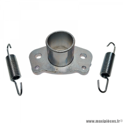 Kit adaptateur bride d'échappement à deux vis Simonini serpentin anaconda (50144/50044) adaptable pour cylindre Peugeot 103/104/105 * Déstockage !