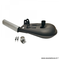 Pot d'échappement Simonini serpentin (50144) noir adaptable pour cyclomoteur Peugeot 103/104/105 * Déstockage !