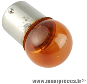 Ampoule de clignotant 12v 10w BA15S orange (à l'unité) pour auto/moto/scooter/quad