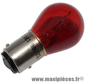 Ampoule 12v 18w/5w rouge BAY15D (à l'unité) *Déstockage !