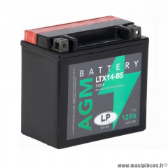 Batterie Landport (51214) LTX14-BS 12V 12Ah CCA 200 technologie agm (livré sans acide) * Déstockage !