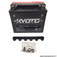 Batterie kyoto GTX12-BS 12v 10Ah/10HR (Vendu sans acide) (Lg149.5xL86.5xH130mm) (Livré sans acide a faire remplir par un professionnel) * Déstockage !