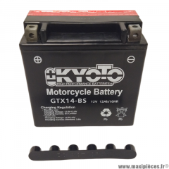 Batterie kyoto GTX14-BS 12v 12Ah/10HR (Vendu sans acide) (Lg149xL86.5xH143mm) (Livré sans acide a faire remplir par un professionnel) * Déstockage !