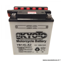 Batterie kyoto YB14L-A2 12v 14Ah/10HR (Vendu sans acide) (Lg142xL89xH166mm) (livré sans acide) * Déstockage !