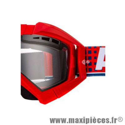 Support fixation élastique pour Masque/Lunette cross Ariete Riding Crows Rouge *Déstockage !