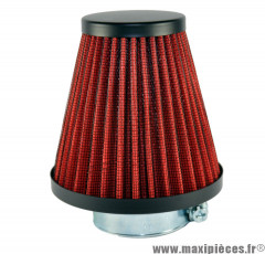 Filtre a air Ø 28/35mm cornet droit grand noir/rouge montage sur carburateur adaptable ou Dellorto PHVA/PHBN/PHBG (12/16/17,5/19/21)/Gurtner (scooter) * Prix spécial !