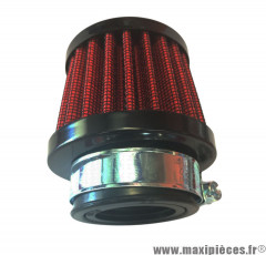 Filtre a air Ø 28/35mm cornet droit noir/rouge small montage sur carburateur adaptable ou Dellorto PHVA/PHBN/PHBG (12/16/17,5/19/21)/Gurtner (scooter) * Prix spécial !
