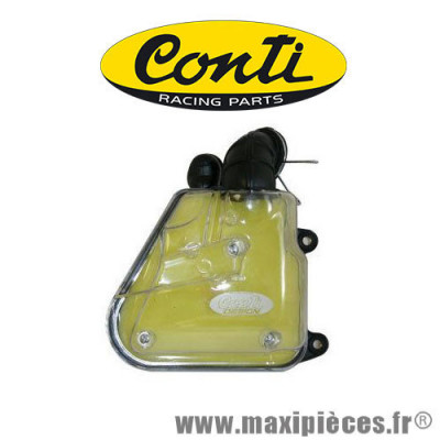 Filtre/boîte à air Conti transparent complet avec mousse jaune pour scooter nitro/ovetto/machg/fizz/forte/aerox/axis/breeze/neos/jog... *Déstockage !