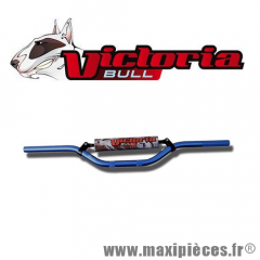 Guidon Cross Alu et mousse Victoria Bull couleur Bleu pour mécaboite *Prix discount !