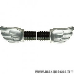 Paire Embouts de guidon Moto Piercing Ariete Ailes *Prix discount !