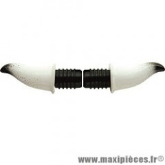 Paire Embouts de guidon Moto Piercing Ariete corne *Prix discount !