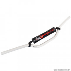 Guidon Victoria Bull Alu Blanc et mousse couleur noir pour mécaboite *Prix discount !