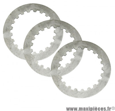 DISQUE D'EMBRAYAGE ORIGINE 50 A BOITE POUR: DERBI 50 SENDA EURO 3+ EURO 2, GPR EURO 3 + EURO 2 / GILERA 50 SMT, RCR (3 DISQUES LISSES) * Déstockage !