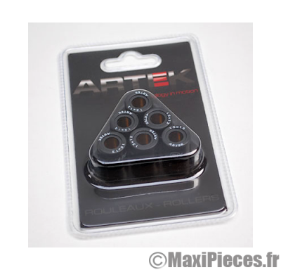 Galets variateur Artek diamètre 15x12 poids 6,3 gr pour booster spirit rocket nitro stunt... * Prix spécial !