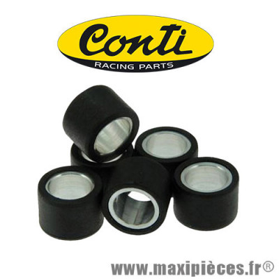 Galets Conti Origin 19x15.5 poids 7.5gr pour scooter 50cc Piaggio, Gilera, Aprilia, Derbi, Peugeot, Vespa, Italjet, Malaguti * Déstockage !