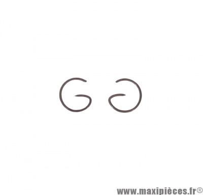 Clips de piston diamètre 13 (forme en g) pour mobylette mbk 51, 88, 41, 89 (vendu par 2) * Déstockage !