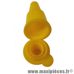 Porte bougie jaune avec bouchon à clipser, pièce pour Scooter, Mécaboite, Mobylette, Maxi Scooter, Moto, Quad *Déstockage !