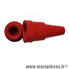 Porte bougie rouge avec bouchon à clipser, pièce pour Scooter, Mécaboite, Mobylette, Maxi Scooter, Moto, Quad *Déstockage !