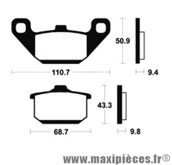 Plaquette de frein AP Racing Kawasaki VN1500 Vulcan 1987-2006 *Déstockage !