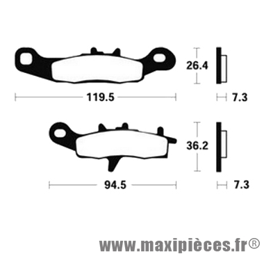 Plaquette de frein Kawasaki KX 100 1997-2016 *Déstockage !