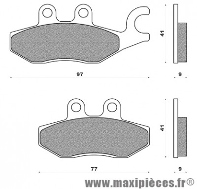 Plaquettes de freins Newfren avant droite pour Piaggio X9 (FD0365BKS) * Déstockage !