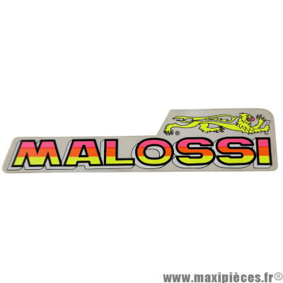 Autocollant / stickers Malossi rose, orange et jaune fluo (8.5x2cm) *Déstockage !