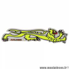 Autocollant / stickers Lion Malossi jaune (10.5x2.5cm) *Déstockage !