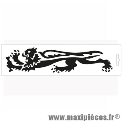 Autocollant / stickers Malossi lion noir (14x3.3cm) *Déstockage !