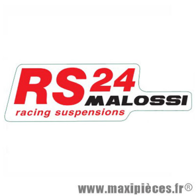 Autocollant RS 24 Racing suspension Malossi rouge (14 x 4,5 cm) à l'unité * Prix spécial !