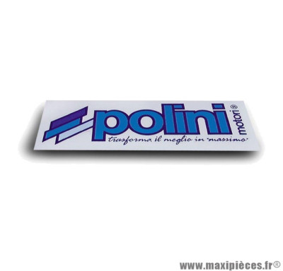 Autocollant blanc Polini (16x6cm) à l'unité *Prix discount !