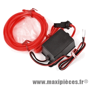 Neon/fil flexible spoke éclairant rouge environ 2mètre éclairage en continu 12v *Prix discount !