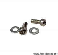 Vis BHC M5x10 mm (x2) pour scooter / moto / 50 à boite / quad / maxiscooter / mobylette * Déstockage !