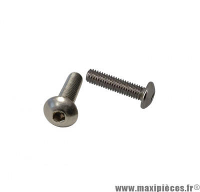 Vis BHC M5x20 mm (x2) pour scooter / moto / 50 à boite / quad / maxiscooter / mobylette * Déstockage !