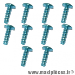 Lot de 10 vis Bleu - tête bombé - cruciforme - 5x15mm *Déstockage !