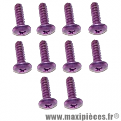 Lot de 10 vis Violet - tête bombé - cruciforme - 5x15mm *Déstockage !