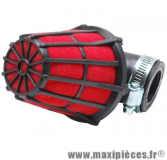 Filtre à air hexagonal Ø28/35mm (coude 90°) pour 50 à boite/scooter/quad/moto/mobylette...
