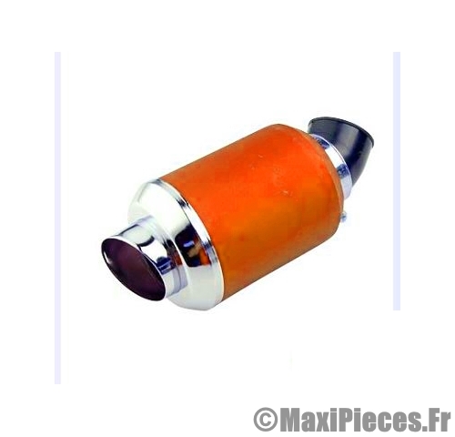 Filtre à air pot d'échappement alu orange diamètre 35/28mm *Prix discount !