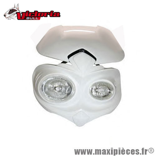 Plaque phare moto universelle halogène x2 avec fixation - Maxi Pièces 50