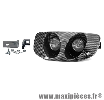 Optique 2 halogènes typhoon imitation carbone