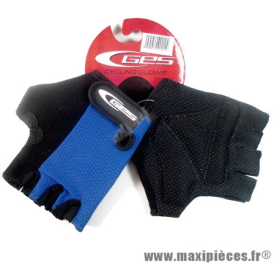 Gants mitaine été ges moto cross vélo cycliste vtt bmx bleu/noir taille L (large) (Produits pour le sport/loisir)