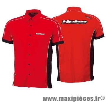 Chemise Hebo paddock rouge taille M *Déstockage !