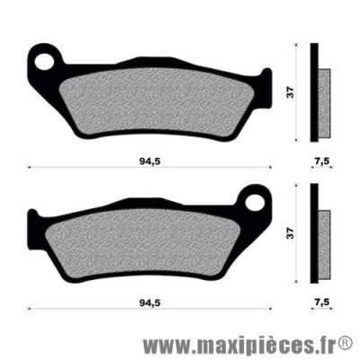 PLAQUETTE DE FREIN NEWFREN SPORT POUR APRILIA 125 MX 2004>2008 AV / BMW 450 GX 2008>2011 AV / KTM 300 EXC 2005> AV / HUSQVARNA 250 TE 2002>2017 AV (FD.0186.BKS) (ORGANIQUE KEVLAR) *DESTOCKAGE !