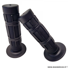 Paire de poignées noir pour moto cross enduro 50 à boîte scooter cyclomoteur et autres * Déstockage !