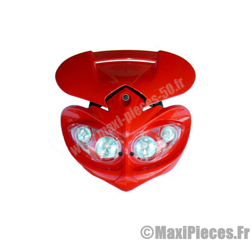 Tête de fourche manga rouge.