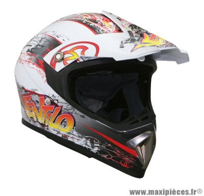 Casque cross Hokkey Ventilo II Tag Taille M (57-58 cm) blanc *Déstockage !