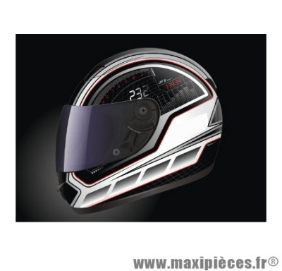 Casque intégral Helmets Speed Taille L (59-60 cm) noir/blanc *Prix discount !